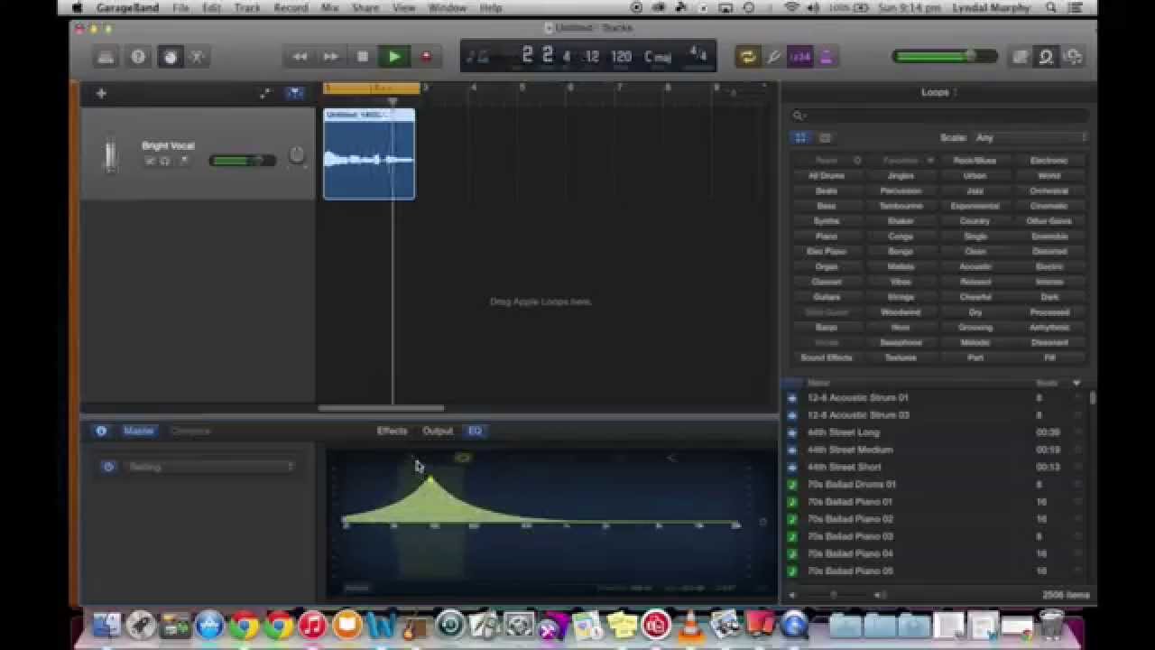 Recording vocals on garageband mac 10